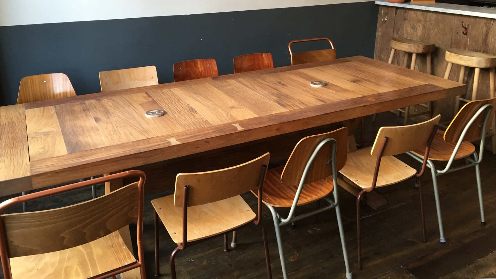 reclaimed oak dining room table